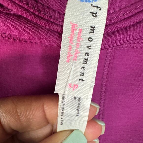 Free People Movement Womens S Fuschia Yoga Turn Out Wrap‎ Leggings Workout Capri - Picture 3 of 11